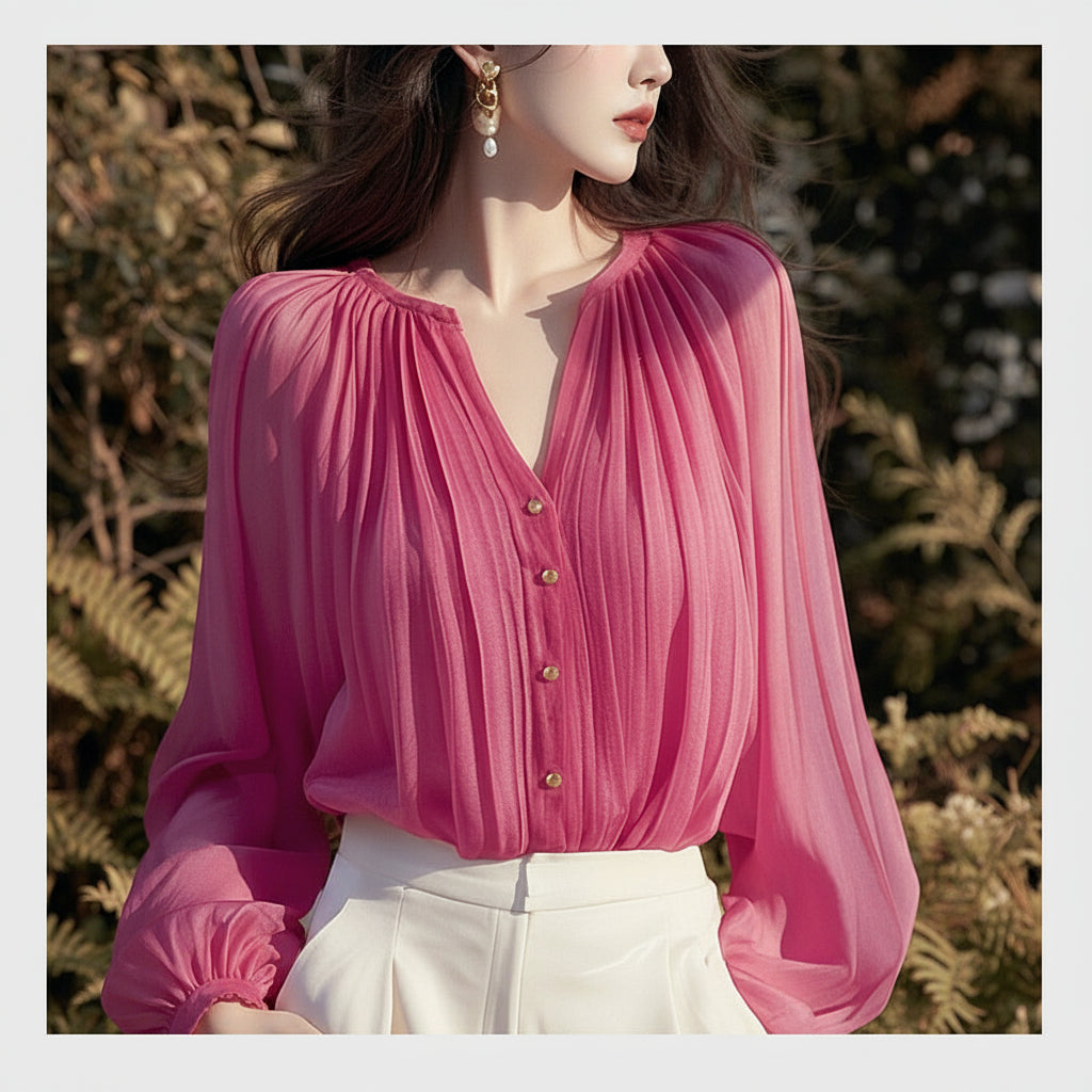 Women’s fashionable off-shoulder sleeveless blouse with mock two-piece design