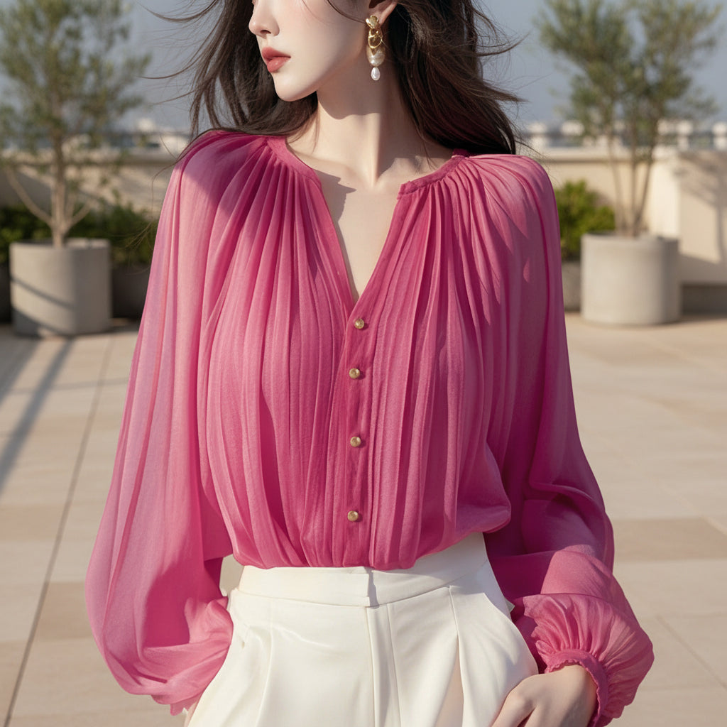 Women’s fashionable off-shoulder sleeveless blouse with mock two-piece design