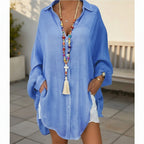 Women’s casual fashion shirt with ripped detailing