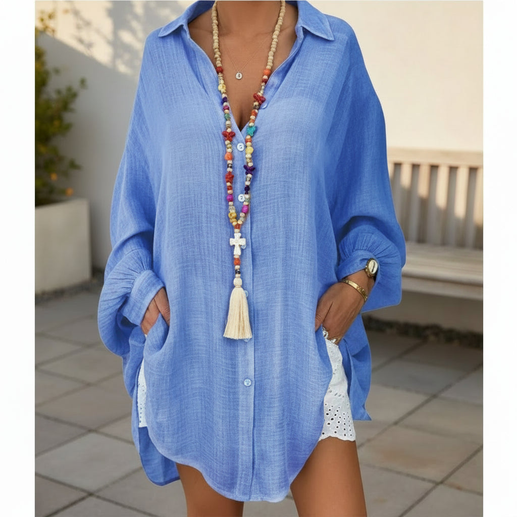 Women’s casual fashion shirt with ripped detailing