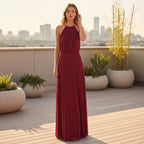 Women’s halter chiffon maxi dress